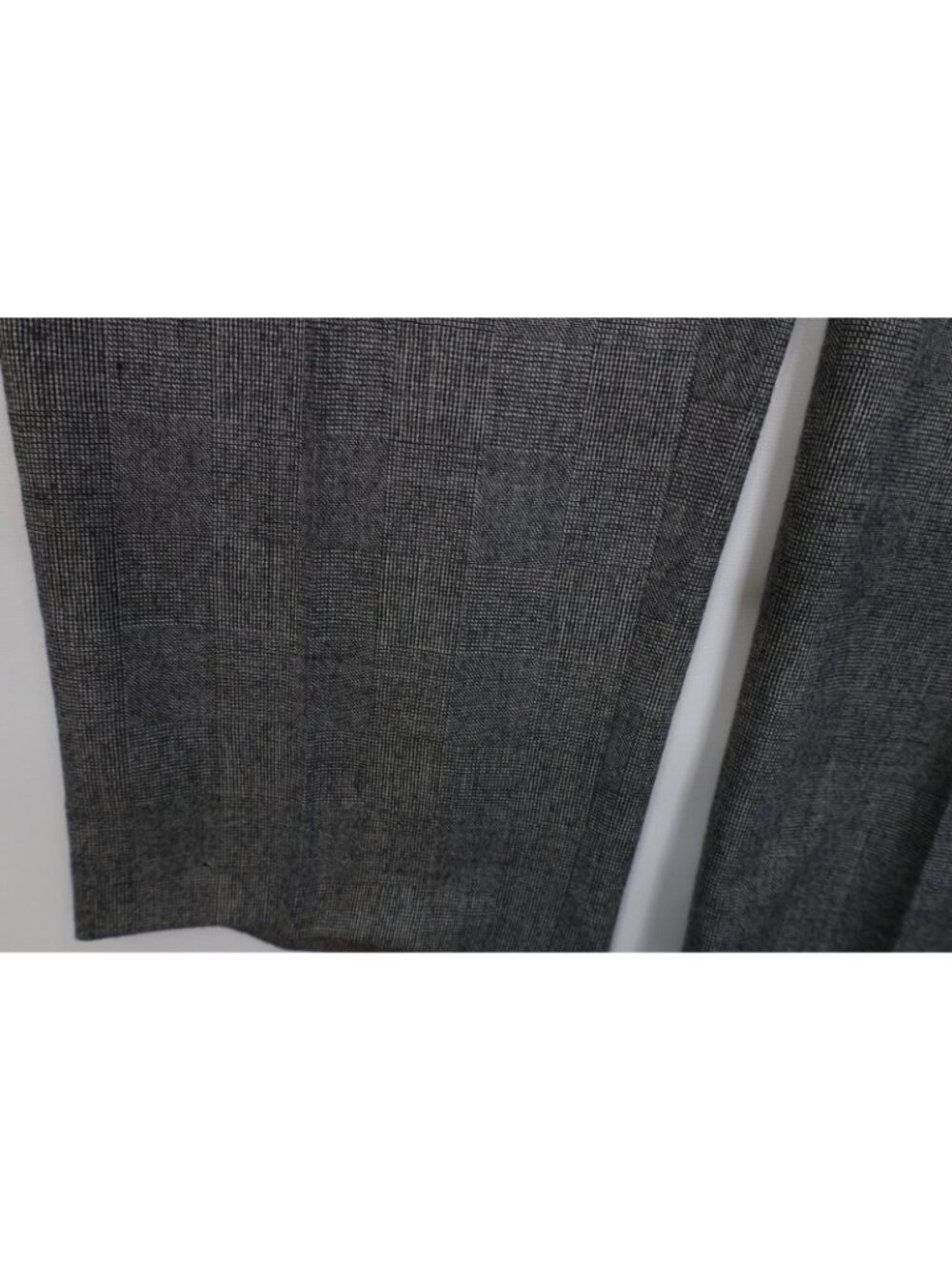 Vintage 70s Christian Dior Mens 34x34 Heavy Wool Knit Wide Leg Chino Pants Plaid - Picture 8 of 15
